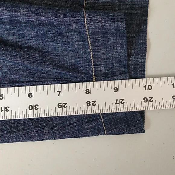 JUST MY SIZE LIGHT WEIGHT, DARK 100% COTTON, DENIM, 9.5", JEAN SHORTS NEW - Picture 6 of 8